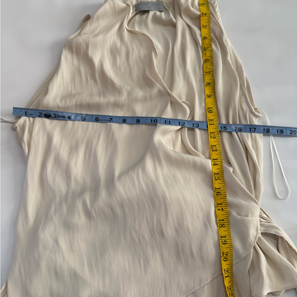 Modern Citizen Elegant Cream Wrap Top in size large - Picture 6 of 11